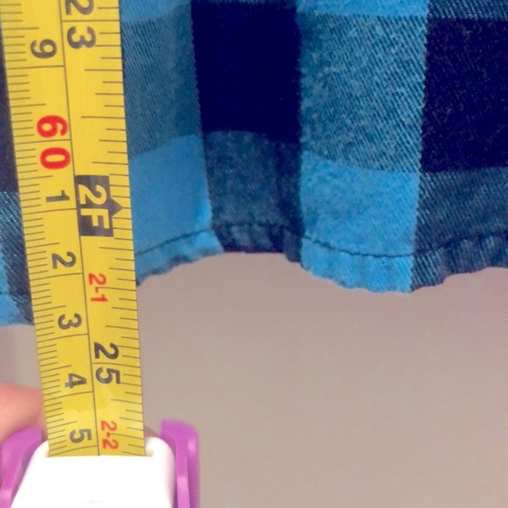 ⭐️HP⭐️ DC Shoe Plaid Blue & Black Short Sleeve Button Up Shirt Boys Size Small 8 - Picture 7 of 7